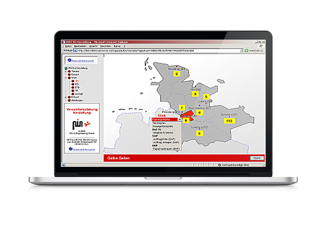 Pin ProjectServer Interface  - Navigation