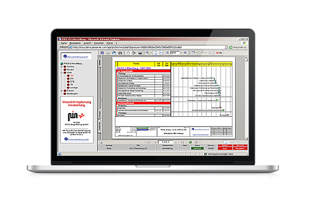 Pin ProjectServer Interface - Termine